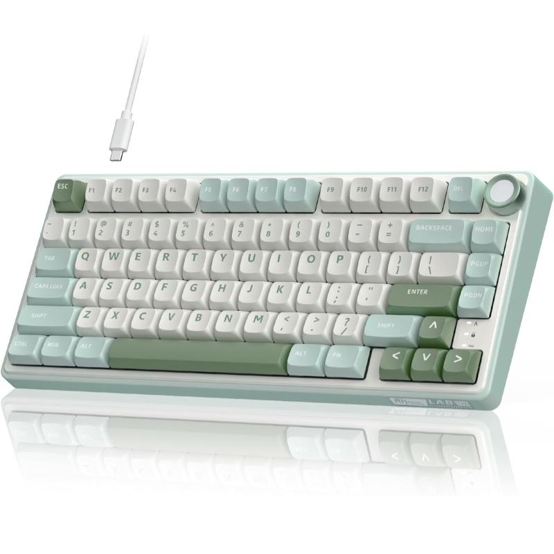 10 Mechanical Keyboard Terbaik Bajet Bawah RM100 di Malaysia 2025 11 RK R75 Tri mode Mechanical Keyboard Royal Kludge with Knob