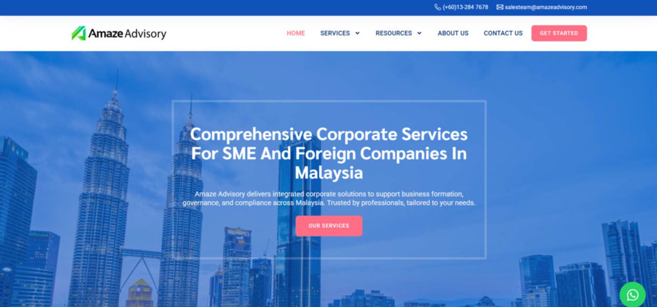 Top 10 Best Payroll Services in Malaysia 2025 8 Amaze Advisory website 1