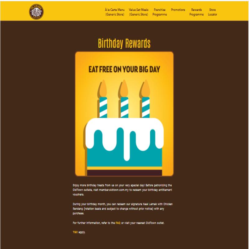 20 Freebie & Tawaran Hari Jadi di Malaysia 2025 2 OLDTOWN White Coffee 4