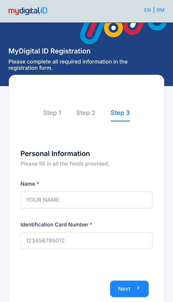 MyDigital ID, Keperluan Baharu Untuk Aplikasi MyJPJ 6 How To Register Your MyDigital ID Account 3 2