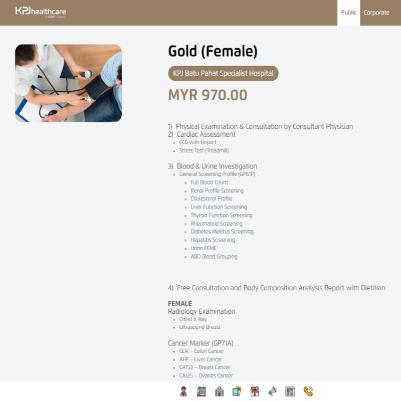 Top 10 Best Women’s Health Screening Packages in Johor 2025 17 KPJ Batu Pahat Specialist Hospital 1