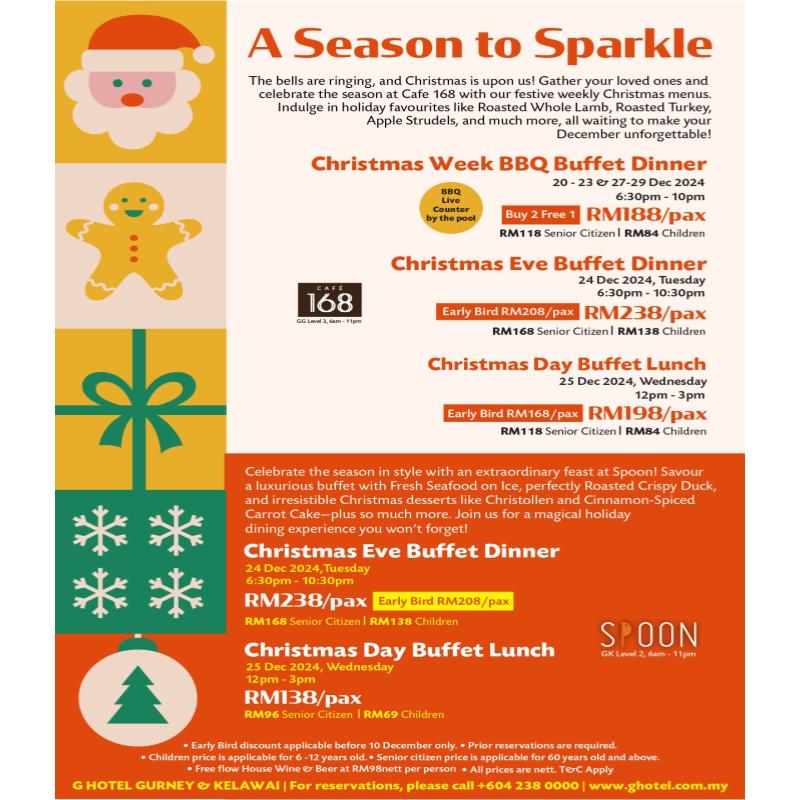 Top 10 Best Christmas Dinner Buffets in Penang 2024 7 Christmas Eve Buffet Dinner G Hotel Gurney Kelawai 1 1