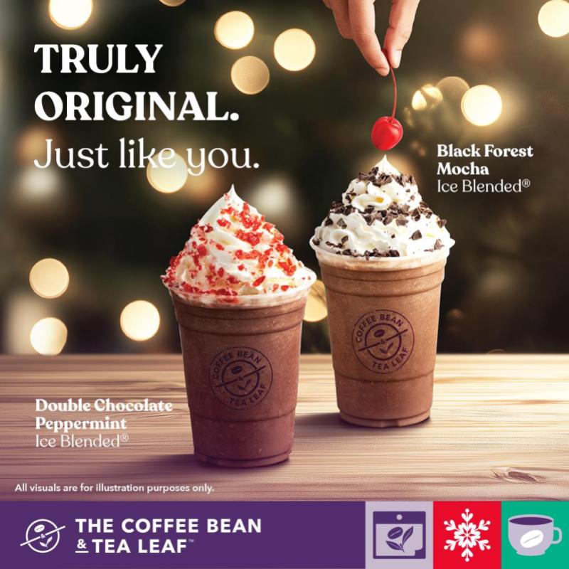 Top 6 Best Christmas Themed Drinks You Must Try in Malaysia 2024 3 The Coffee Bean Tea Leaf Black Forest Double Chocolate Range