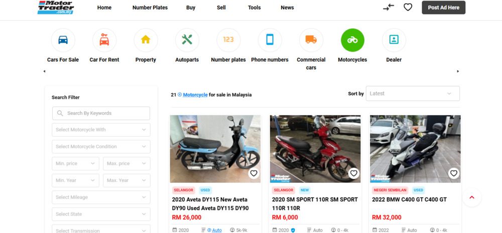 Top 10 Motorcycle Platform in Malaysia 2026 7 Motor Trader Malaysia