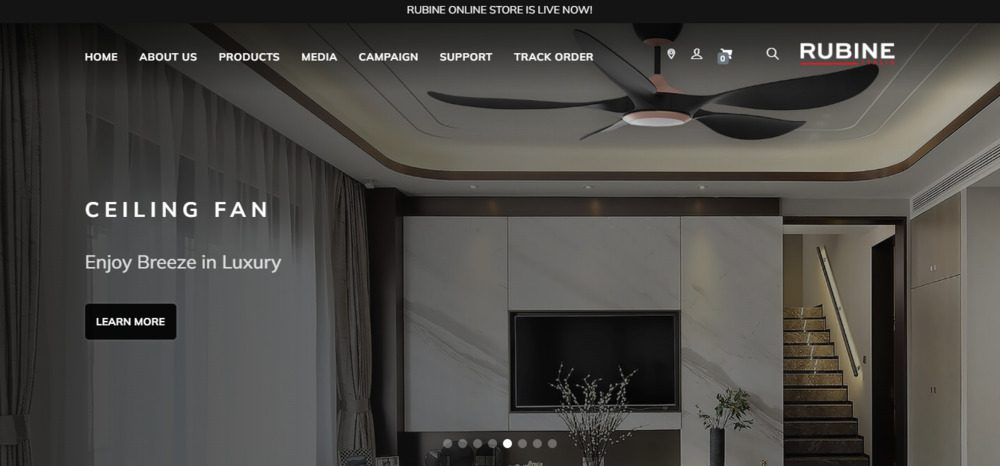 Top 10 Ceiling Fan Manufacturer in Malaysia 2026 6 Rubine Malaysia