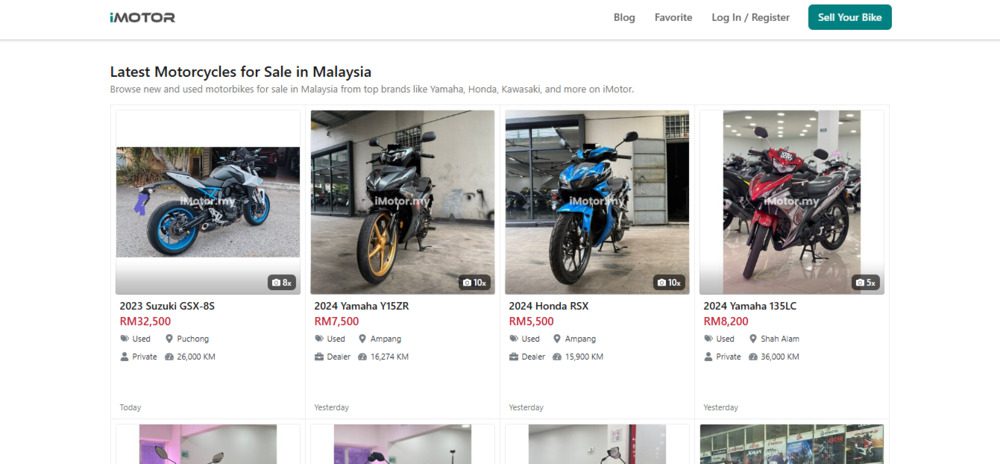 Top 10 Motorcycle Platform in Malaysia 2026 5 iMotor Malaysia