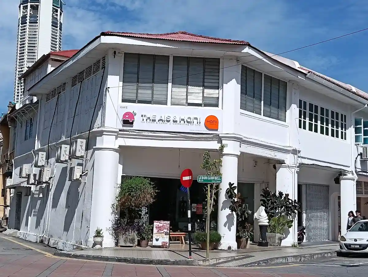 Top 10 Dessert Cafes in Penang 2026 6 The Ais and Hani ice cream and coffee Lebuh Campbell George Town Penang